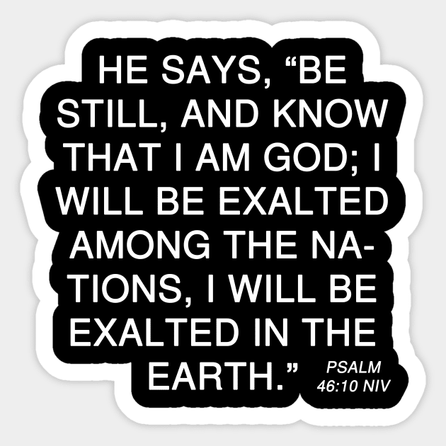 Psalm 46:10 NIV Sticker by Holy Bible Verses